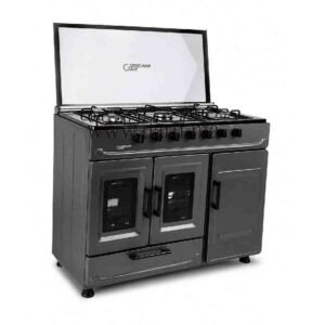 DreamGaz CF5CBE – Cuisinière à Gaz 5 Feux avec Cache Bouteille & Four à Pain