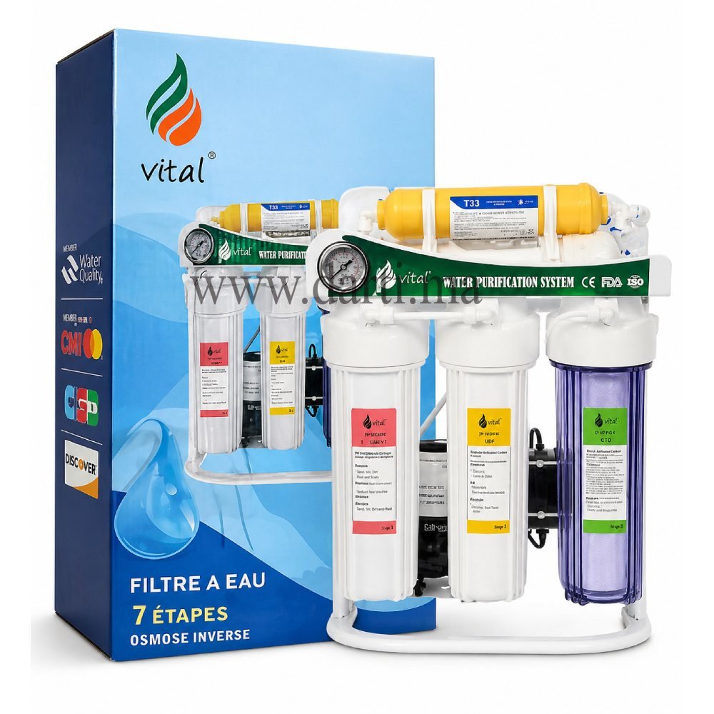 Filtre à eau 7 étapes osmose inverse Vital – Système de purification complet prix maroc