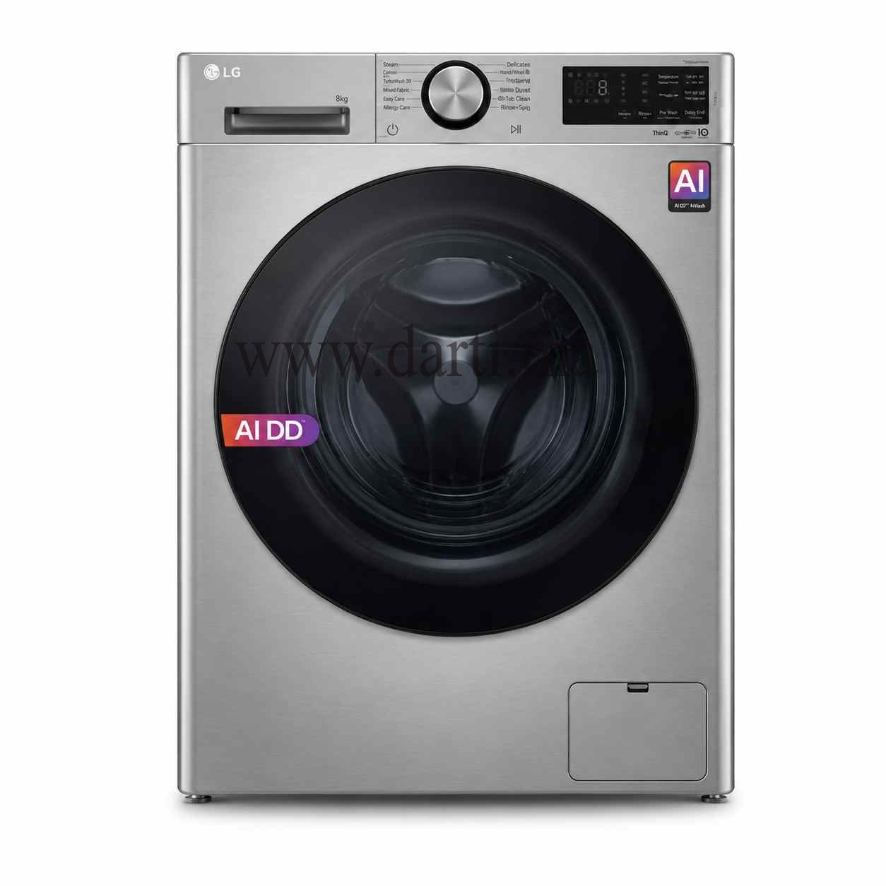 LG F2X5PYNY7 Machine à Laver 8 Kg AI DD WiFi Vapeur Silver