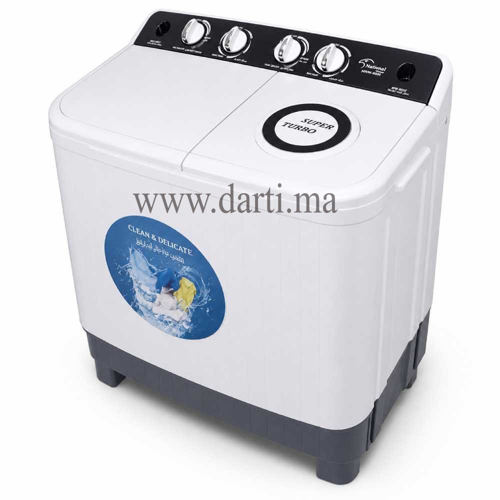 Machine à laver semi-automatique National 13Kg (Max 14Kg) Double Bac Super Turbo