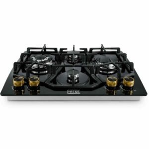 Plaque de Cuisson ERESS 4 Feux Verre Noir 60cm | Design Premium